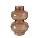 VASE  - Braun, Trend, Glas (16/25cm) - Ambia Home
