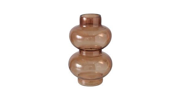 VASE  - Braun, Trend, Glas (16/25cm) - Ambia Home