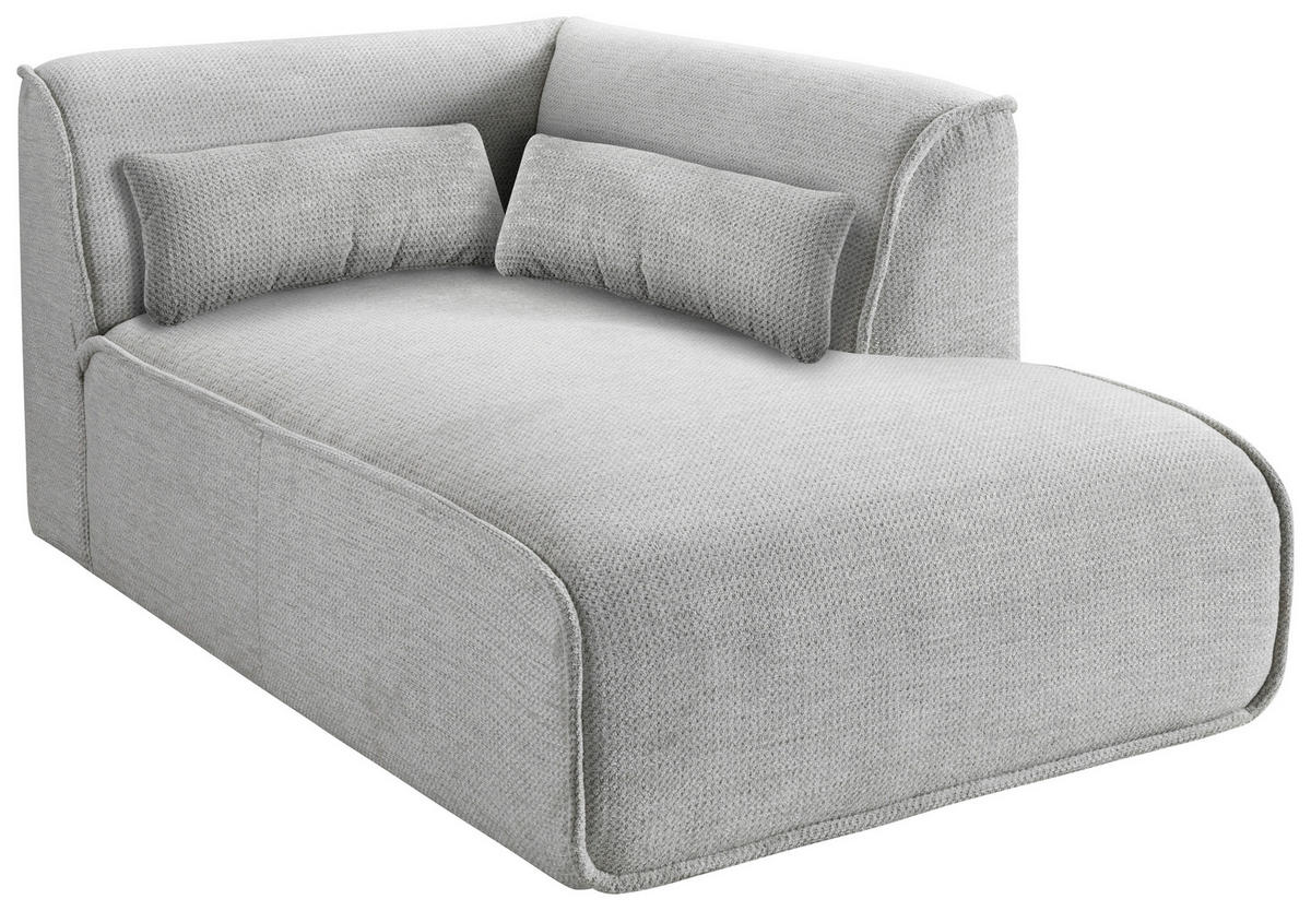 WOHNLANDSCHAFT Flachgewebe Naturfarben  - Schwarz/Naturfarben, Design, Kunststoff/Textil (211/368/165cm) - Lomoco