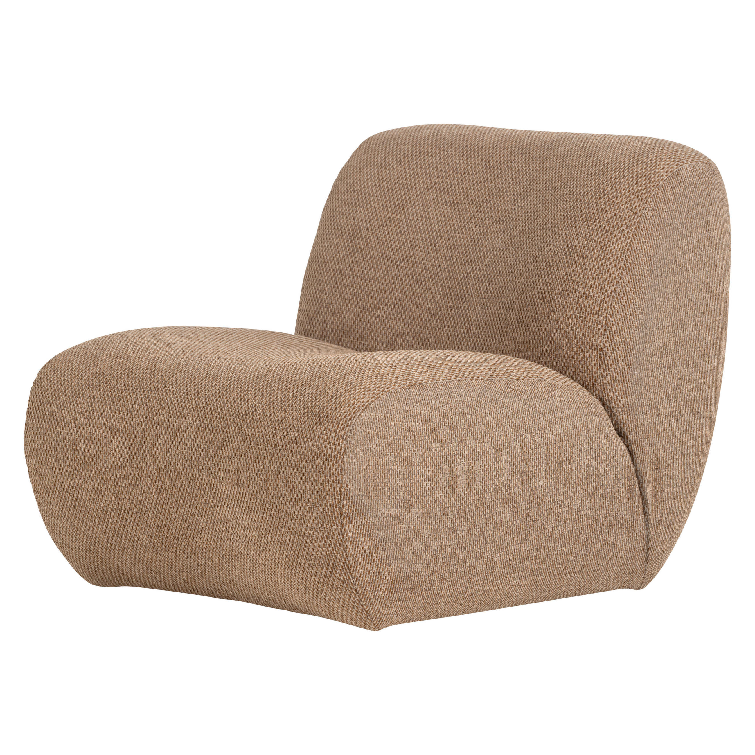 SESSEL in Chenille Hellbraun  - Hellbraun, MODERN, Kunststoff/Textil (76/74/92cm) - Livetastic