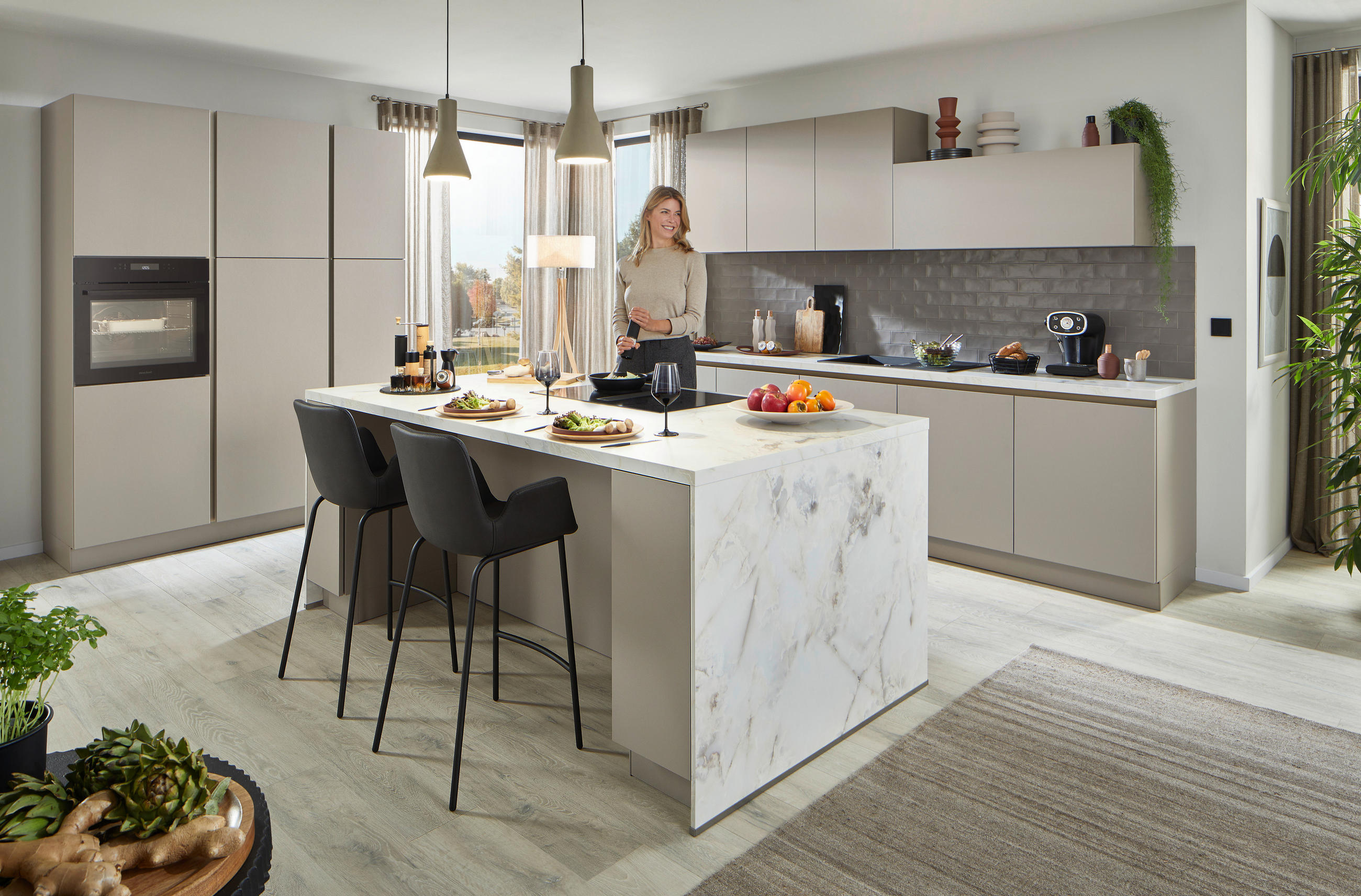 EINBAUKÜCHE   - Cappuccino, Design, Holzwerkstoff - Nolte Küchen