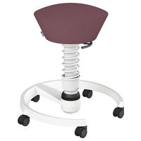 BÜROHOCKER   Weiss, Flieder  - Weiss/Flieder, Basics, Textil/Metall (55/45,66/55cm) - Aeris