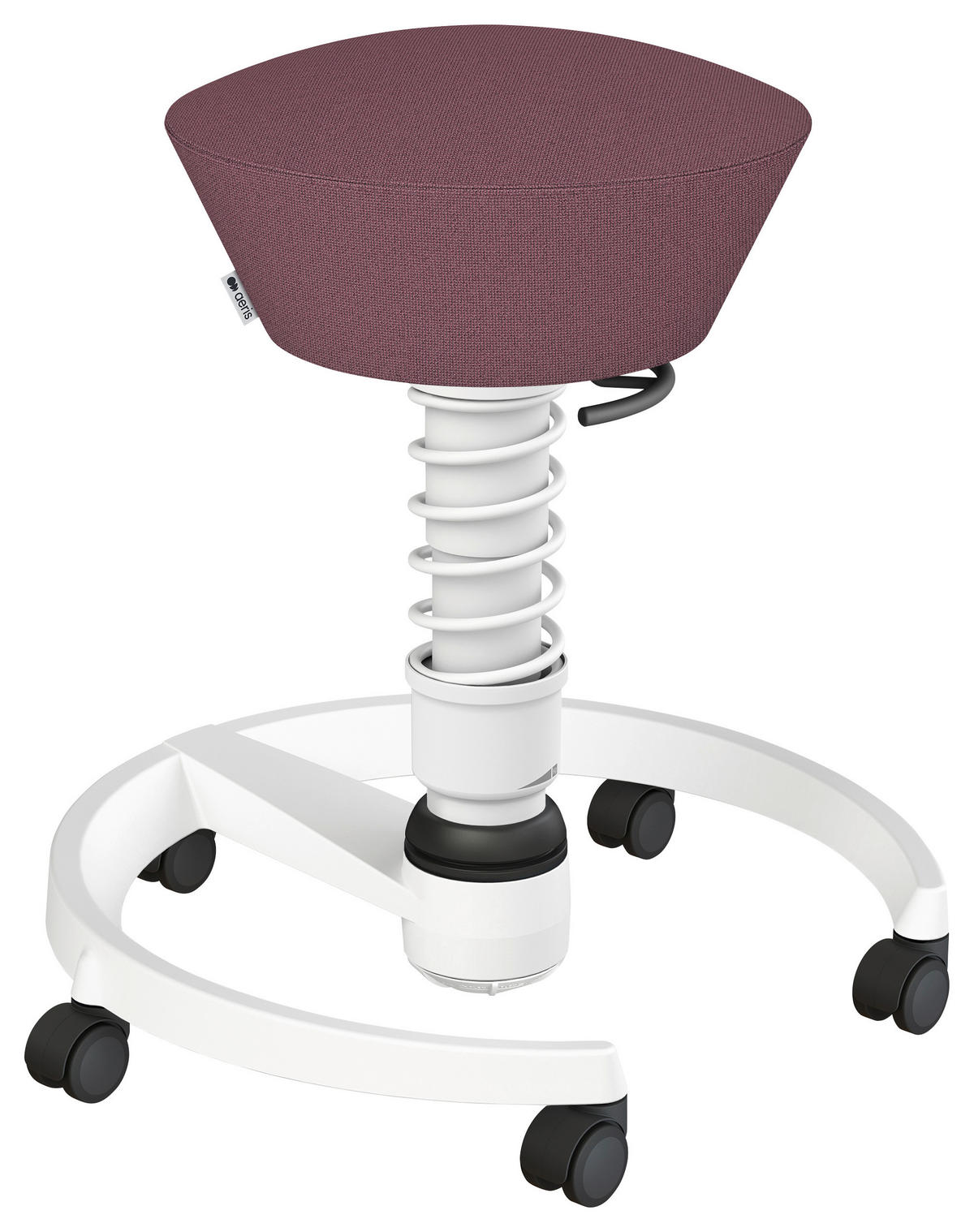 BÜROHOCKER   Weiss, Flieder  - Weiss/Flieder, Basics, Textil/Metall (55/45,66/55cm) - Aeris