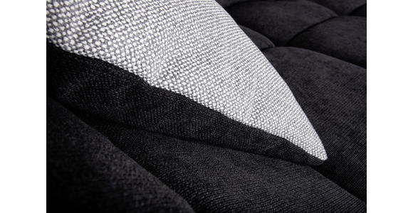 ECKSOFA in Webstoff Grau, Schwarz  - Schwarz/Grau, Design, Textil/Metall (337/228cm) - Carryhome