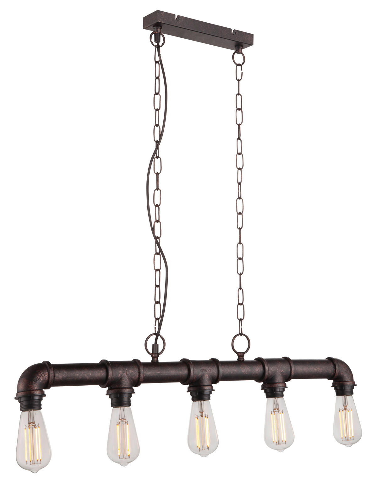 HÄNGELEUCHTE 91,5/5/150 cm  - Braun/Bronzefarben, Trend, Metall (91,5/5/150cm) - Globo