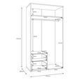 DREHTÜRENSCHRANK 115/214/60 cm,  in Weiß, 2-türig  - Weiß, Trend, Holzwerkstoff (115/214/60cm) - Carryhome