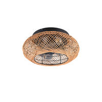 Deckenleuchte mit Ventilator LILLESAND 50/21,5 cm   - Transparent/Schwarz, Design, Kunststoff/Metall (50/21,5cm)