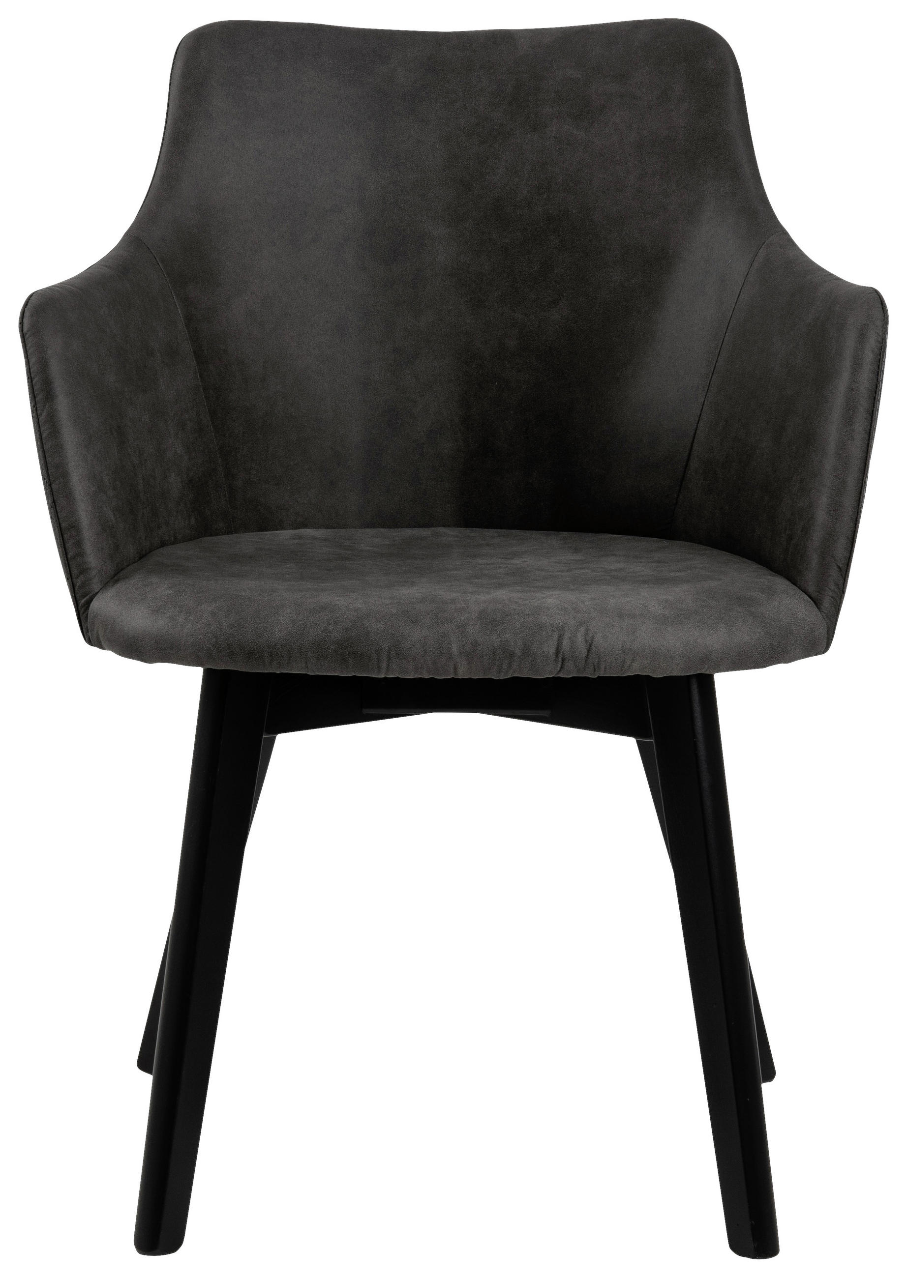 SESSEL Webstoff, Flachgewebe Anthrazit, Schwarz    - Anthrazit/Schwarz, KONVENTIONELL, Holz/Textil (62/80/59cm) - Livetastic