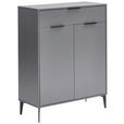 SCHUHSCHRANK in 92/117/40 cm - Anthrazit/Schwarz, MODERN, Holzwerkstoff/Kunststoff (92/117/40cm) - Hom`in