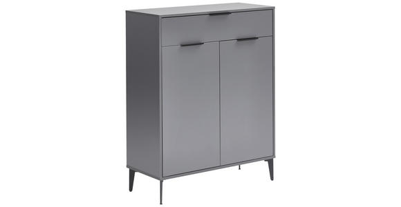 SCHUHSCHRANK in 92/117/40 cm - Anthrazit/Schwarz, MODERN, Holzwerkstoff/Kunststoff (92/117/40cm) - Hom`in