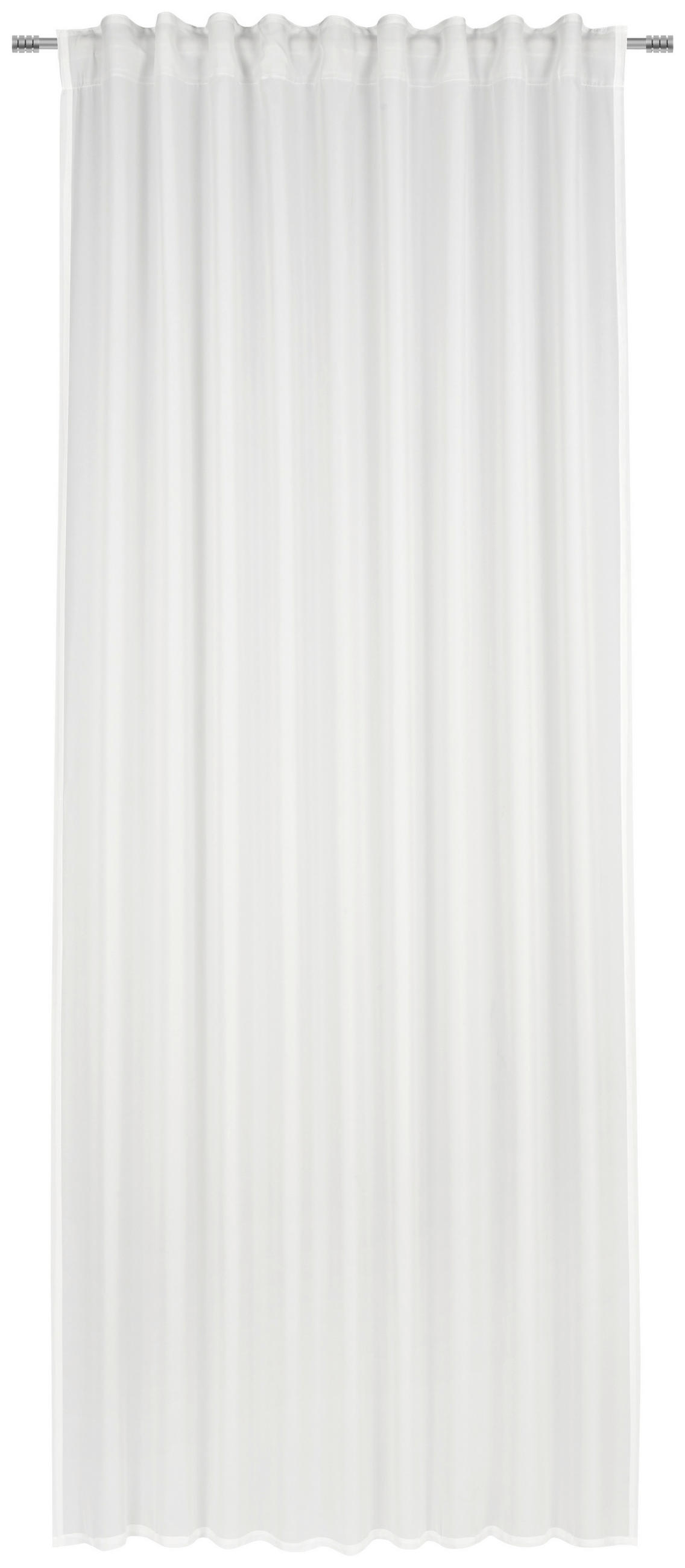 KUSOVÁ ZÁCLONA, 140/245 cm - bílá, Basics, textil (140/245cm) - Esposa