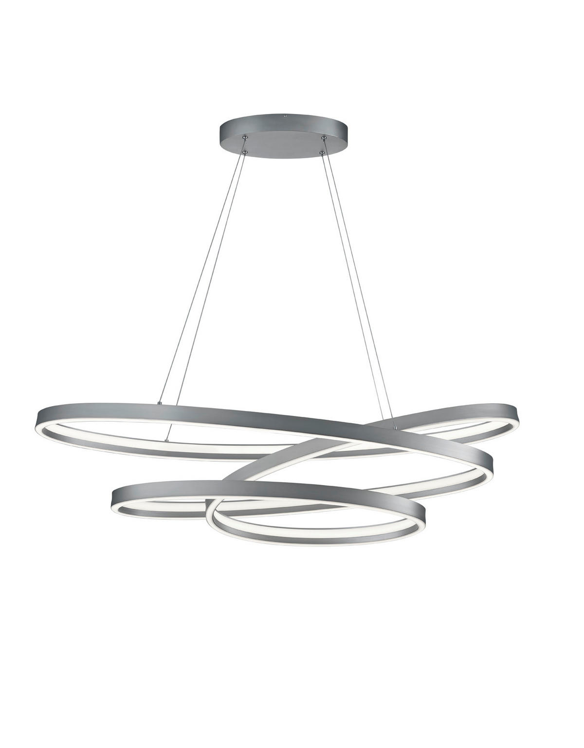 LED-HÄNGELEUCHTE 115/50/150 cm  - Nickelfarben, Design, Metall (115/50/150cm) - Cinque