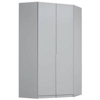 ECKKLEIDERSCHRANK 117/229/117 cm  - Hellgrau/Alufarben, Modern, Holzwerkstoff (117/229/117cm) - Rauch Möbel