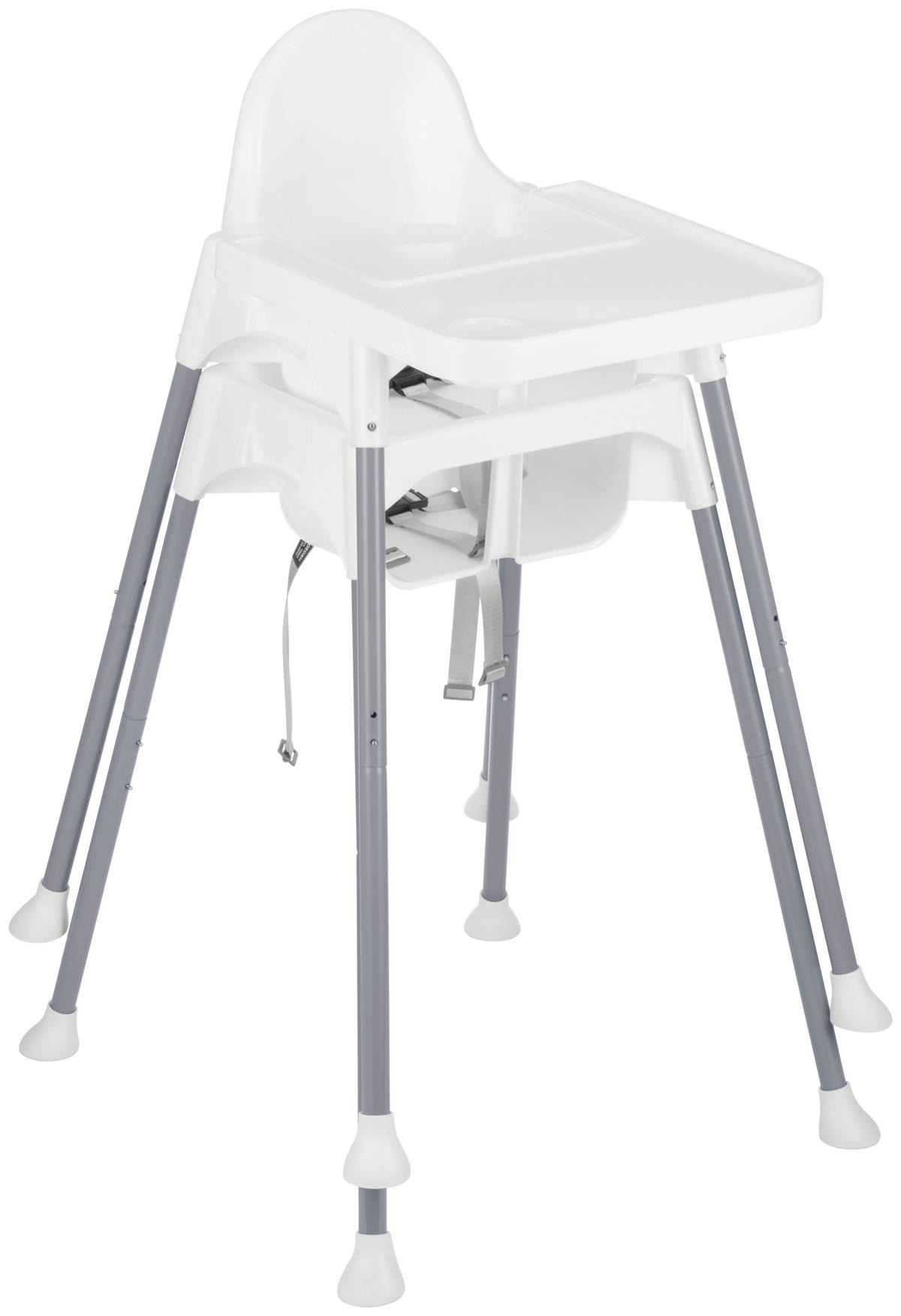 HOCHSTUHL  - Weiß/Grau, Basics, Kunststoff/Metall (64/56/87,5cm) - My Baby Lou
