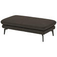 3-SITZER-SOFA in Leder Graubraun  - Graubraun/Schwarz, Design, Leder/Metall (222/86/104cm) - Dieter Knoll