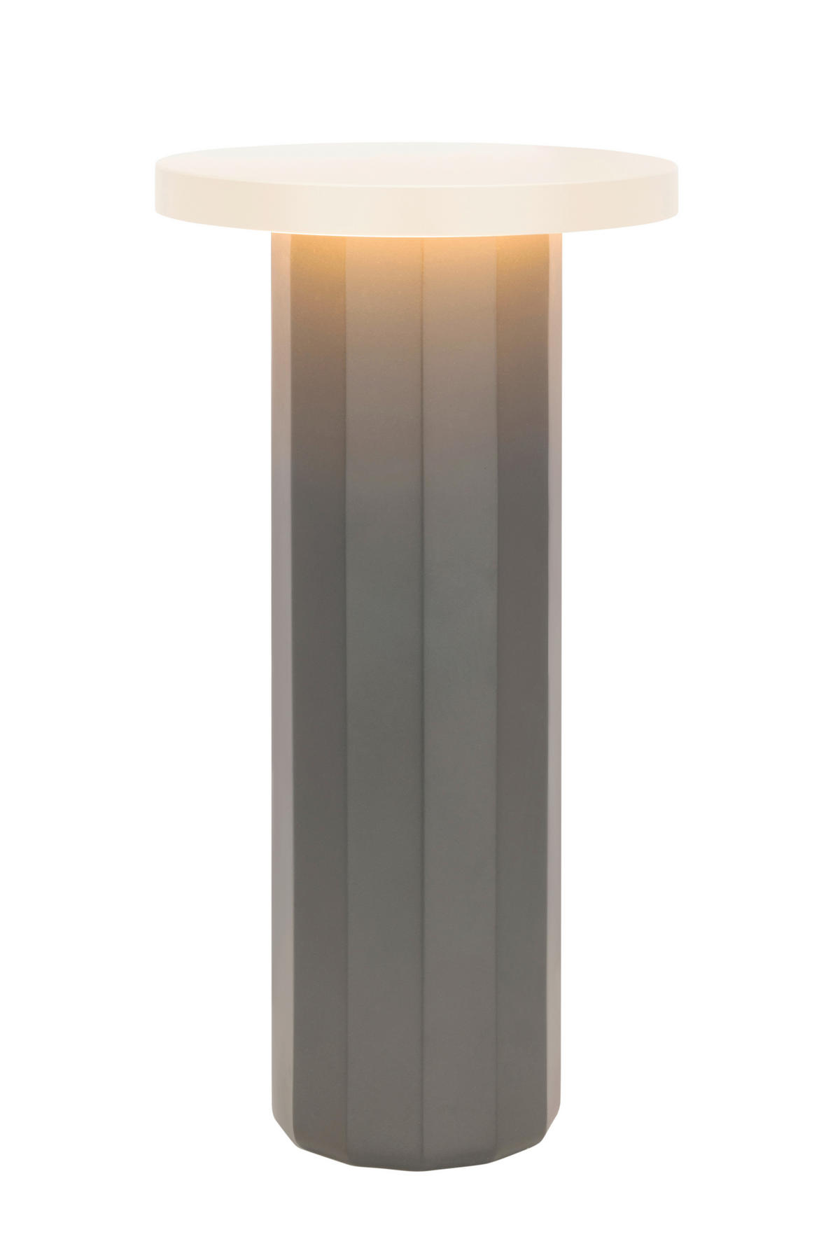 NABÍJATEĽNÁ STOLNÁ LAMPA, dotykový stmievač, 16/31,6 cm  - antracitová, Design, kov/kameň (16/31,6cm) - Dieter Knoll