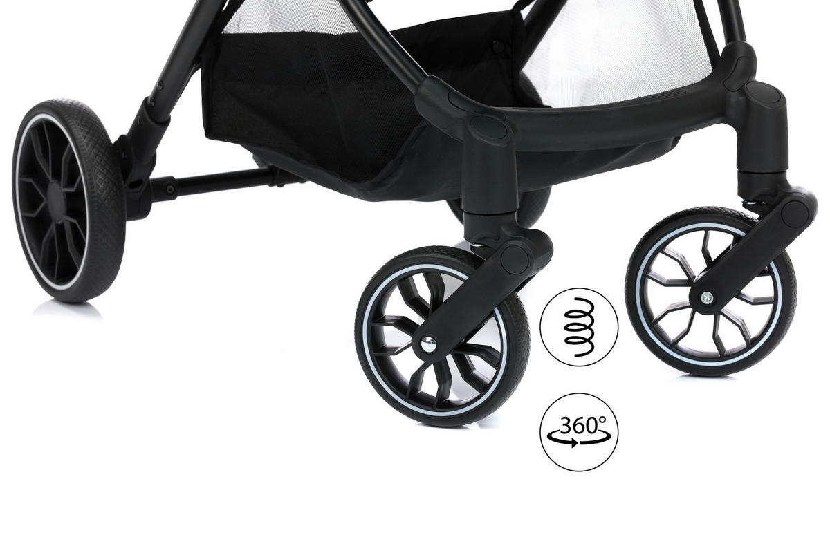 BUGGY  - Pastellblau/Schwarz, Basics, Textil/Metall (85/53/103cm) - Fillikid