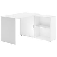 SCHREIBTISCHKOMBINATION 118/124/75 cm Weiß  - Weiß, KONVENTIONELL, Holzwerkstoff (118/124/75cm) - MID.YOU