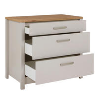 SPODNJA OMARICA S PREDALI - srebrne barve/kašmir, Moderno, kovina/leseni material (100/92/60cm) - Xora