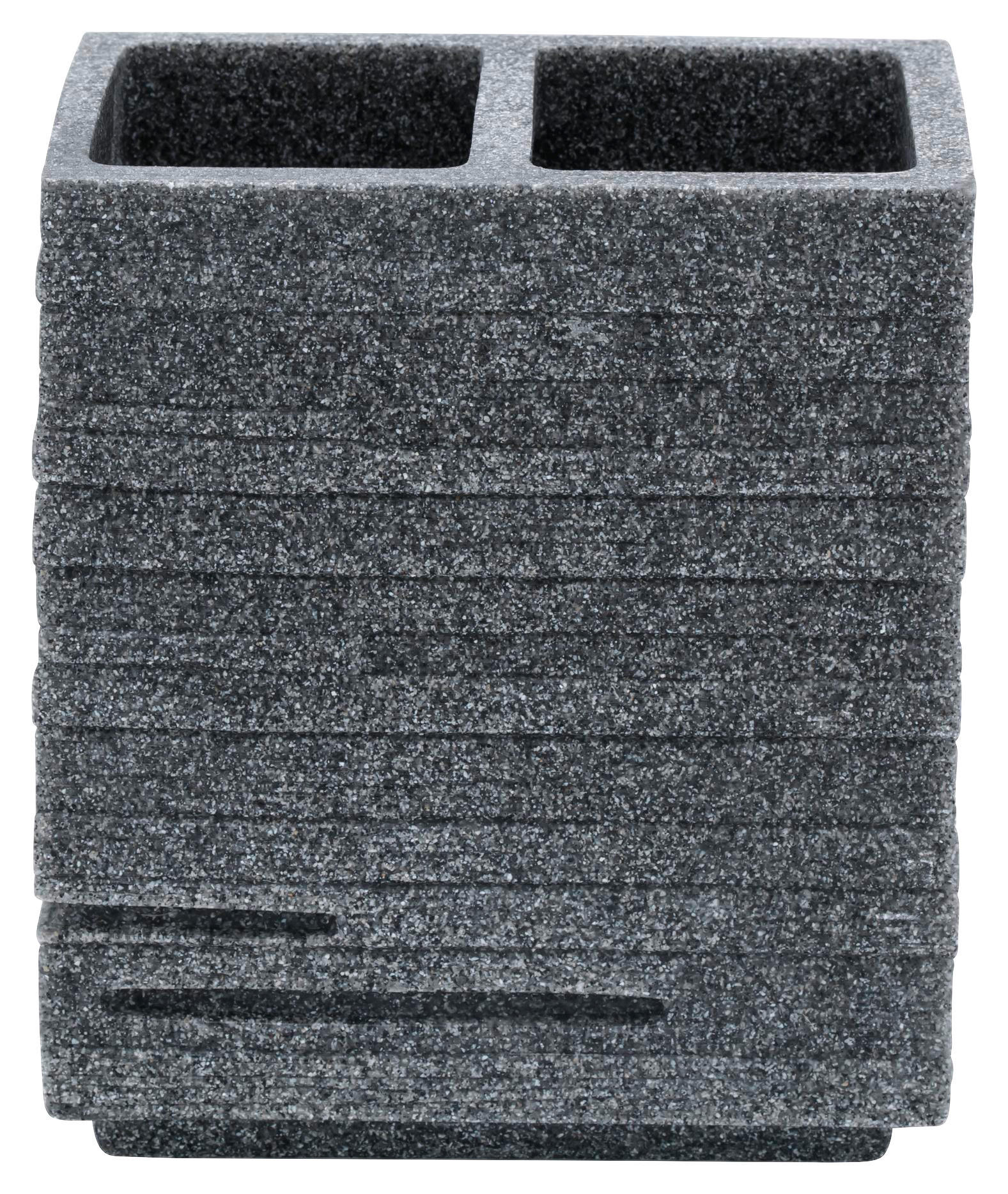 KELÍMEK NA ZUBNÍ KARTÁČEK šedá - šedá, Basics, plast (10,1/11,5/6,3cm) - Sadena