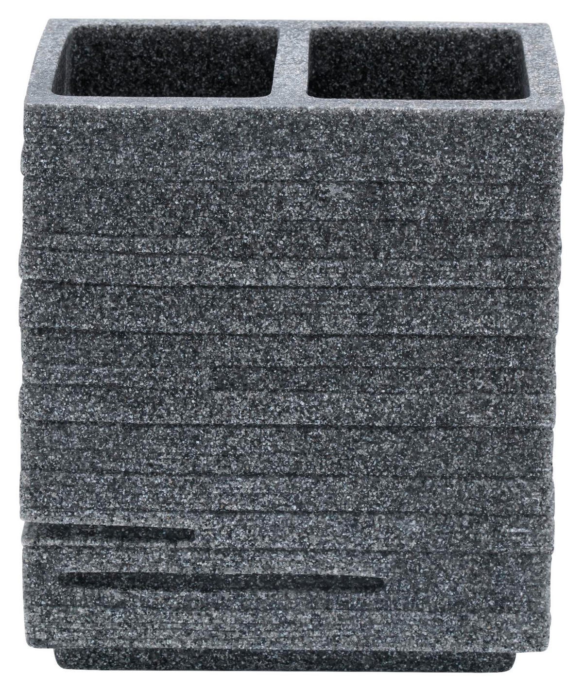 POHÁR NA ZUBNÉ KEFKY sivá - sivá, Basics, plast (10,1/11,5/6,3cm) - Sadena