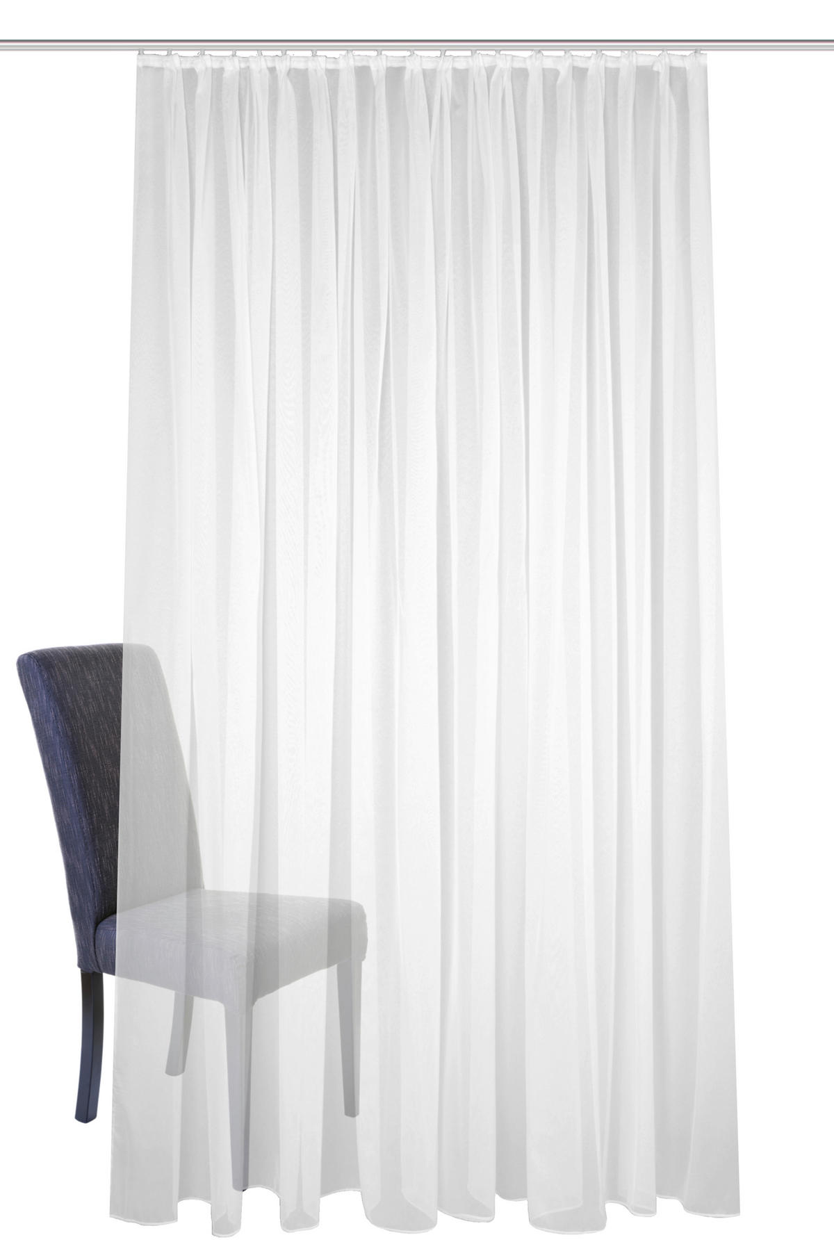 FERTIGSTORE  transparent   450/120 cm  - Weiß, Basics, Textil (450/120cm) - Schmidt W. Gmbh