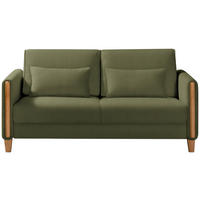 SCHLAFSOFA in Holz, Textil Buchefarben, Olivgrün  - Buchefarben/Olivgrün, Design, Holz/Textil (174/88/104cm) - Niels Andersson