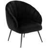 COCKTAILSESSEL Samt Schwarz    - Blau/Schwarz, MODERN, Textil/Metall (67/80/78cm) - Livetastic