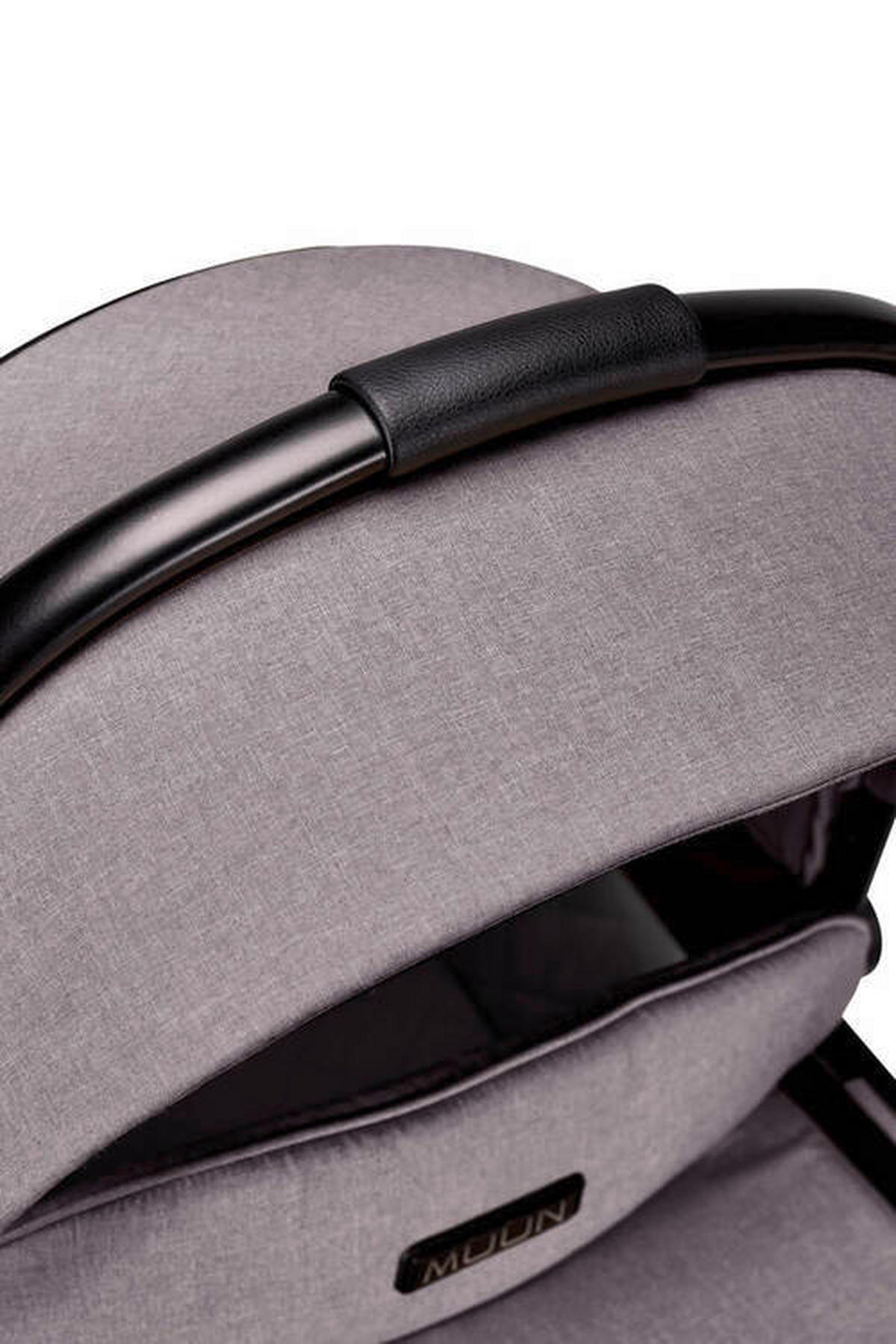 KINDERWAGENSET  Aura Set  Stone Melange  - Hellgrau, Basics (140/61/115cm) - Moon