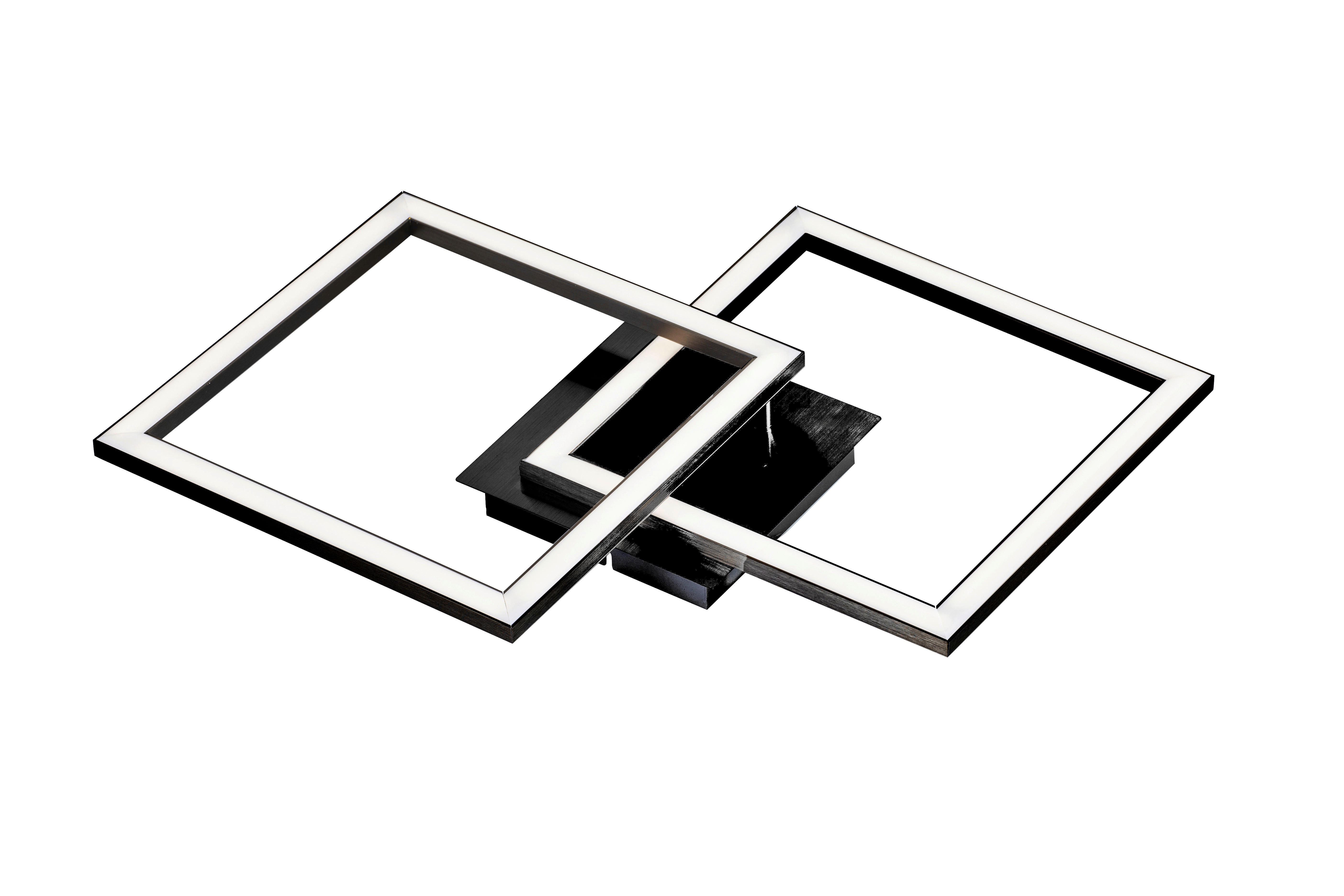 LED-DECKENLEUCHTE  - Schwarz/Weiß, LIFESTYLE, Kunststoff/Metall (56,7/35/5,5cm) - Boxxx