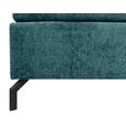 BOXSPRINGBETT 140/200 cm  in Petrol  - Petrol/Schwarz, Design, Textil/Metall (140/200cm) - Esposa