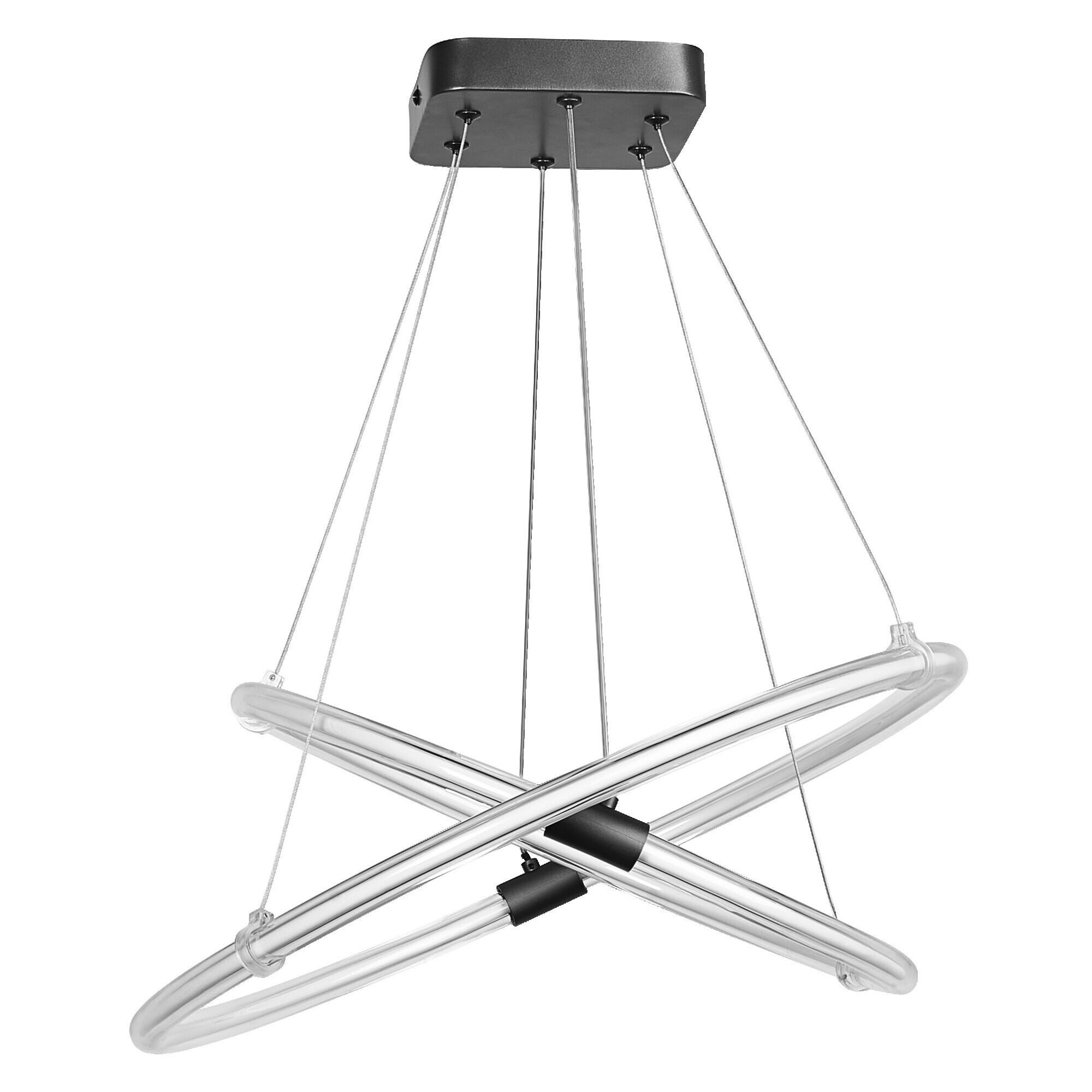 LED-HÄNGELEUCHTE 49.8/45.6/80 cm  - Dunkelgrau, Design, Kunststoff (49.8/45.6/80cm) - Osram