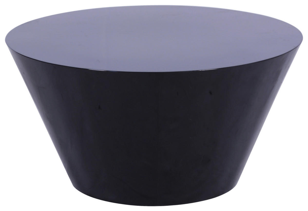 COUCHTISCH 70/70/36 cm rund Schwarz Hochglanz  - Schwarz Hochglanz, Design, Holzwerkstoff (70/70/36cm) - Stylife
