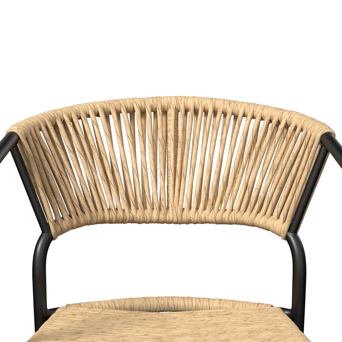 STAPELSESSEL in Metall, Kunststoff Anthrazit, Naturfarben  - Anthrazit/Naturfarben, MODERN, Kunststoff/Metall (55/78/55cm) - Ambia Garden