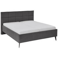 POLSTERBETT 160/200 cm  in Anthrazit  - Anthrazit/Schwarz, Design, Textil/Metall (160/200cm) - Xora
