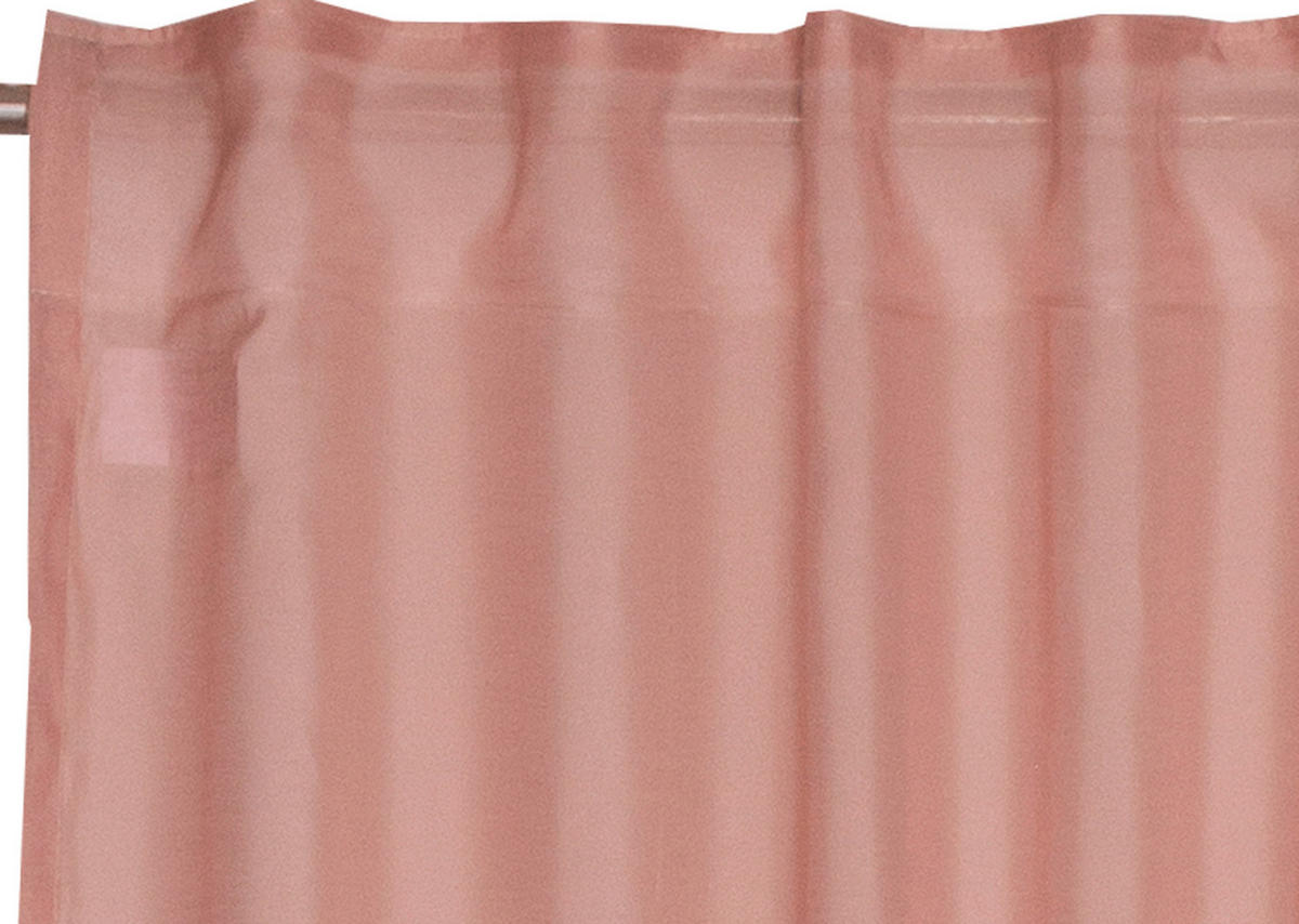 FERTIGVORHANG transparent  - Rosa, Basics, Textil (130/250cm) - Schöner Wohnen