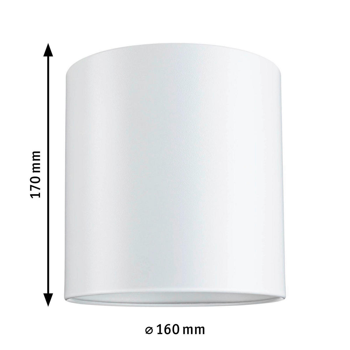 SCHIENENSYSTEM-LEUCHTENSCHIRM 16/17 cm   - Weiß, Basics, Metall (16/17cm) - Paulmann