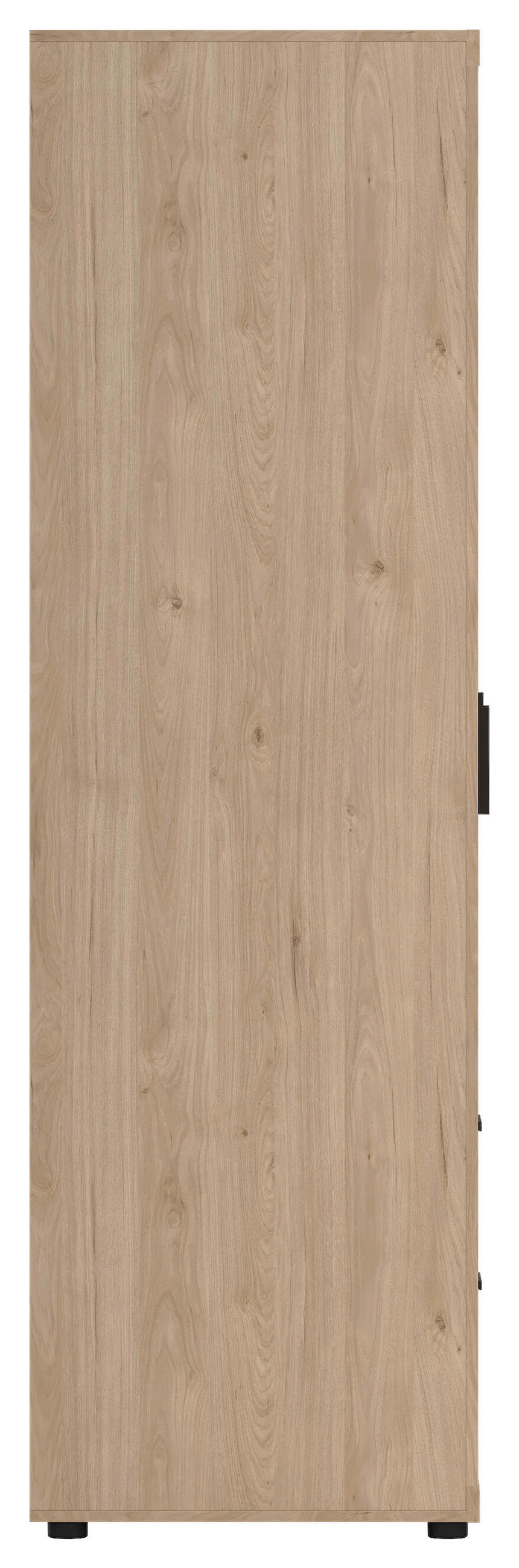 DULAP CU UȘI ROTATIVE culoare lemn stejar  - culoare lemn stejar/negru, Modern, metal/material pe bază de lemn (153,6/200,9/59,8cm) - MID.YOU