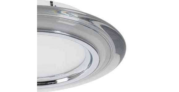 LED-DECKENLEUCHTE 35/6 cm   - Chromfarben/Transparent, Design, Kunststoff/Metall (35/6cm) - Novel