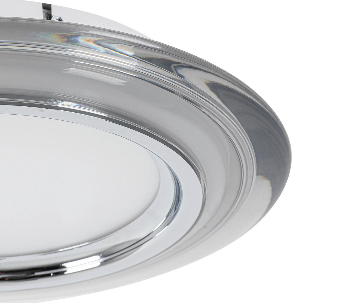 LED-DECKENLEUCHTE 35/6 cm   - Chromfarben/Transparent, Design, Kunststoff/Metall (35/6cm) - Novel