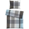 BETTWÄSCHE CHECKERS Satin 140/200 cm  - Blau/Grau, KONVENTIONELL, Textil (140/200cm) - Boxxx