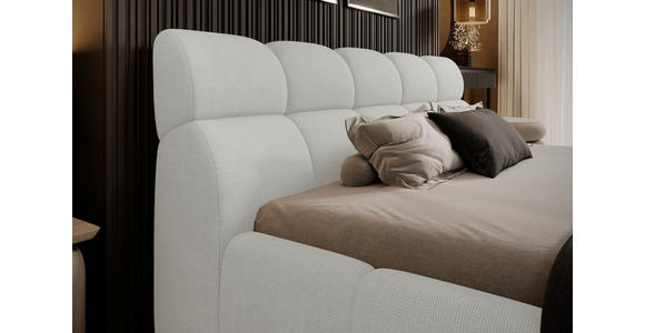 POLSTERBETT 180/200 cm,  in Creme,  - Creme/Schwarz, Design, Kunststoff/Textil (180/200cm) - Esposa