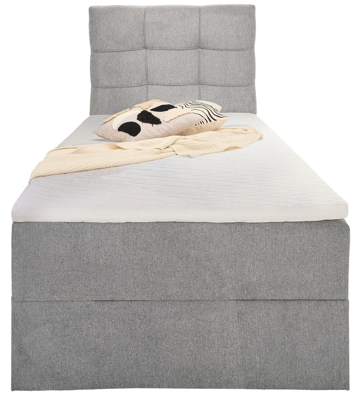 BOXBETT 120/200 cm  in Grau  - Schwarz/Grau, KONVENTIONELL, Kunststoff/Textil (120/200cm) - Boxxx