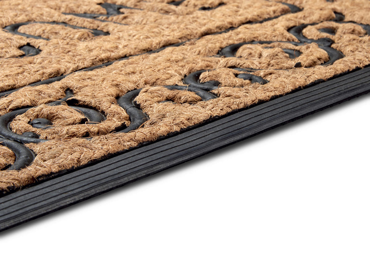 KOKOSMATTE  45/75 cm  Schwarz, Hellbraun  - Hellbraun/Schwarz, Basics, Naturmaterialien/Kunststoff (45/75cm) - Hanse Home