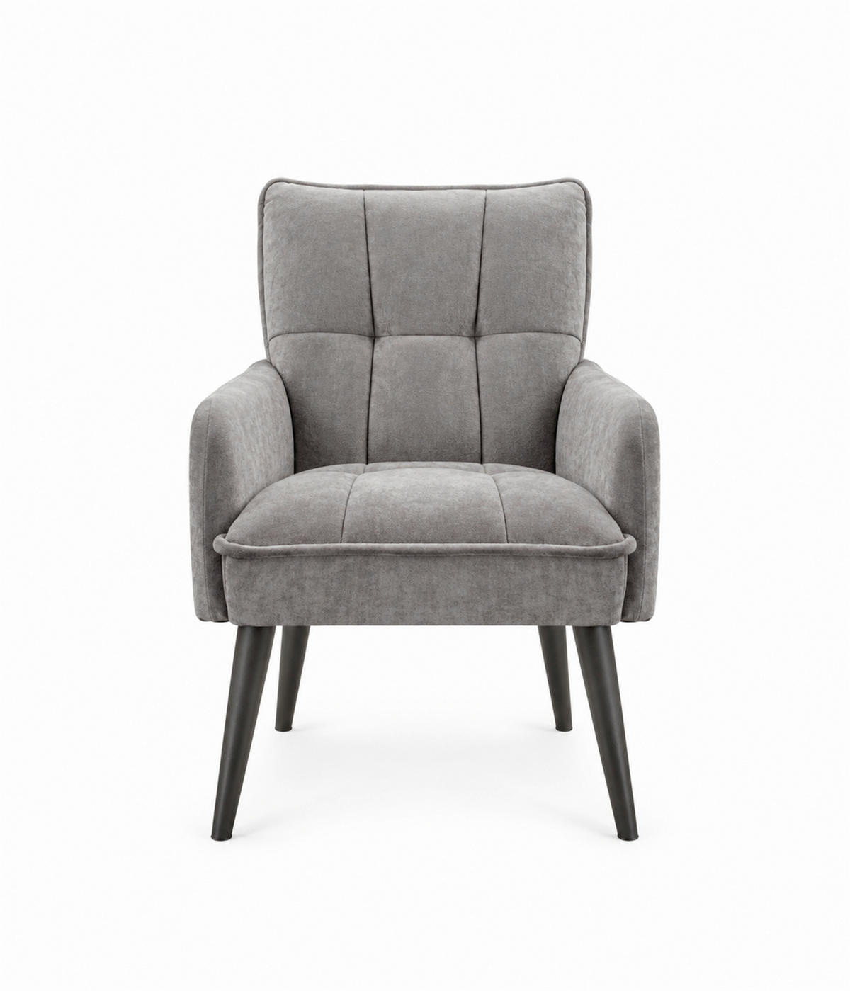 STOLICA S NASLONOM ZA RUKE  sivo-smeđa  drvo, tekstil, drvni materijal      - sivo-smeđa/crna, Moderno, drvni materijal/drvo (57/93/75cm) - Livetastic
