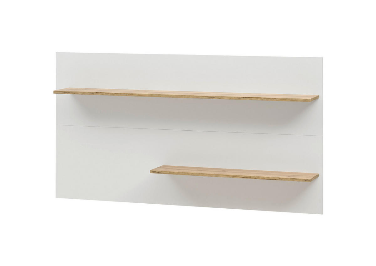WANDPANEEL 150/80/20 cm Weiß, Eichefarben Holzwerkstoff  - Eichefarben/Weiß, Design, Holzwerkstoff (150/80/20cm) - Modante