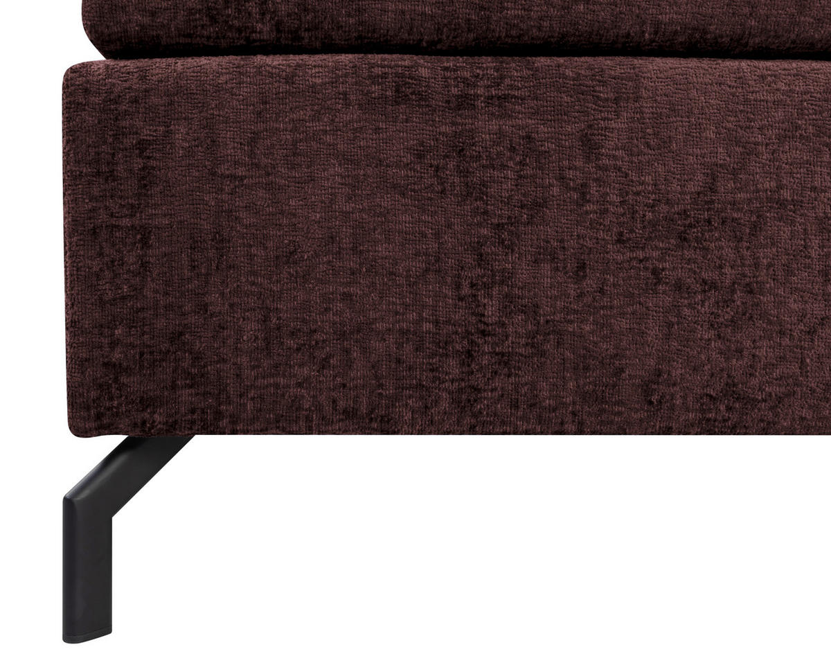 BOXSPRINGBETT 160/200 cm  in Dunkelrot  - Schwarz/Dunkelrot, Design, Textil/Metall (160/200cm) - Esposa