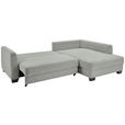 ECKSOFA in Cord Hellgrau  - Hellgrau/Schwarz, KONVENTIONELL, Holz/Textil (267/181cm) - Carryhome