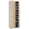SCHUHSCHRANK Sonoma Eiche  - Schwarz/Sonoma Eiche, Design, Holzwerkstoff/Kunststoff (71/180/39cm) - MID.YOU