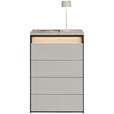 KOMMODE KOMMODE  in 58/88/38 cm  - Beige/Schwarz, KONVENTIONELL, Holzwerkstoff (58/88/38cm) - Voleo